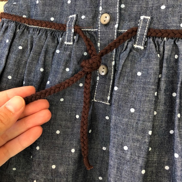 Polka Dot Denim Dress - Picture 4 of 5